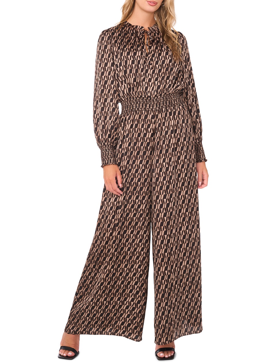 Vince Camuto Women's Long-Sleeve Tie-Neck Jumpsuit New Size Medium. #16